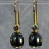 Ohrhänger, Gold 750/000, Tahiti-Perlen, Brillanten
